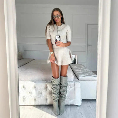 Weiches Mohair-Set