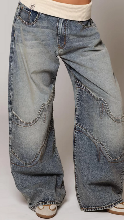 Vintage Fold-Over Jeans