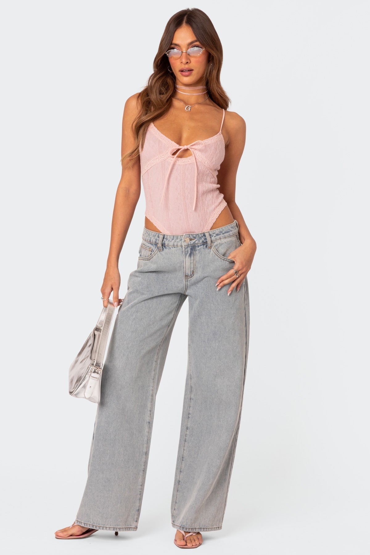 Emma Bow Tie Jeans - Oversized Jeans mit Bows