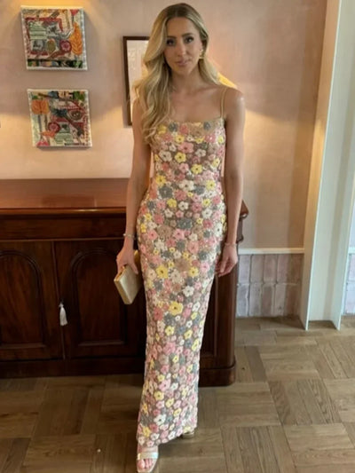 Grace – Funkelndes Blumen-Maxikleid