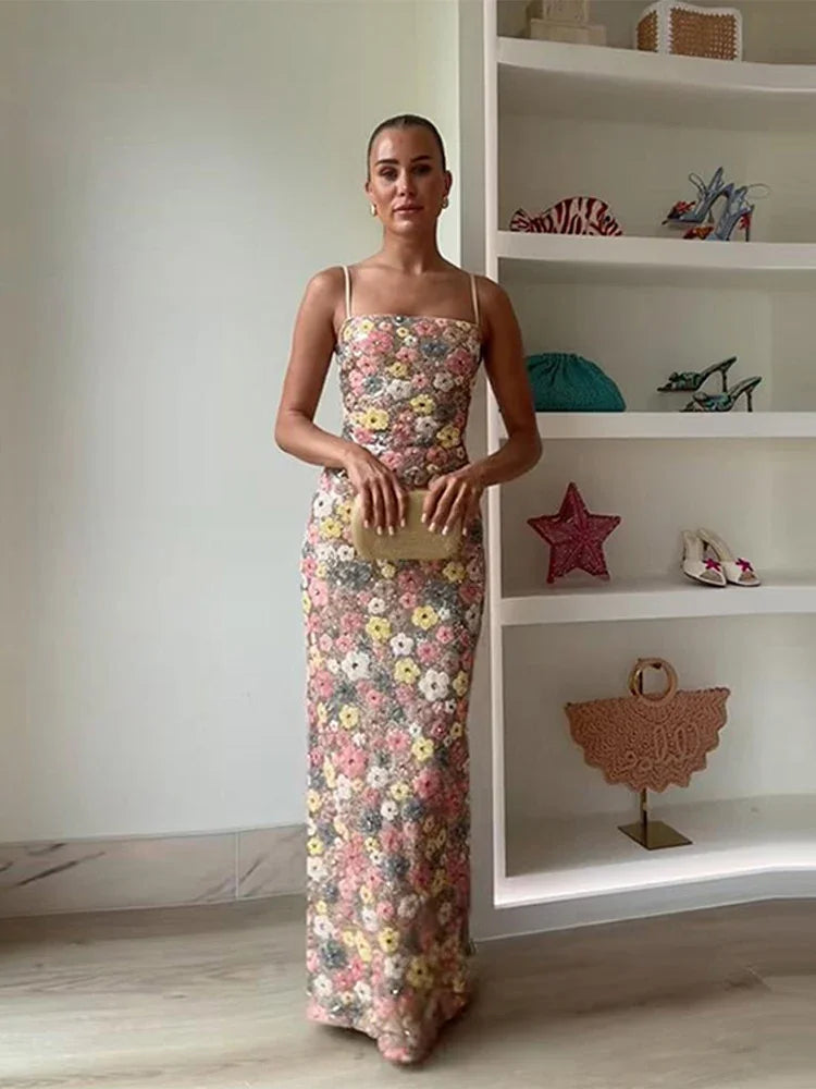 Grace – Funkelndes Blumen-Maxikleid