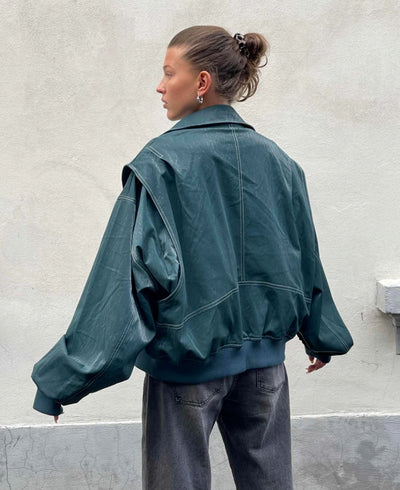 Rosie - Leder-Bomber-Jacke