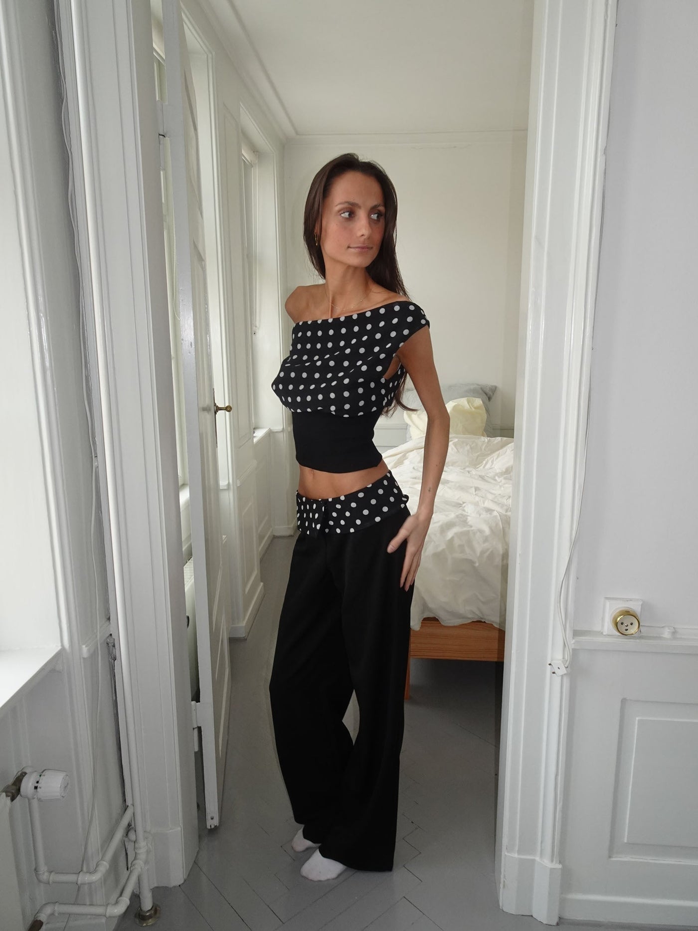 Polka Dot Set – Elegantes Zweiteiler-Outfit